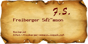 Freiberger Sámson névjegykártya